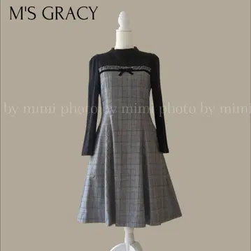 M'S GRACY 체크 리본 원피스