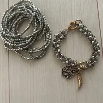 실버 체인 팔찌 참 포함