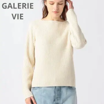 GALERIE VIE 코튼 캐시미어 울 보트넥 풀오버