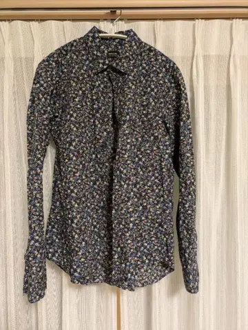 COMME CA ISM 꽃무늬 긴팔 셔츠 S 사이즈