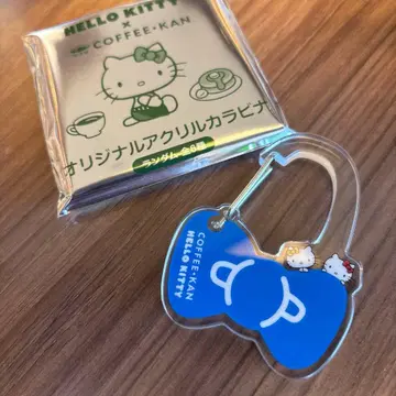 커피관 콜라보 헬로키티 아크릴 카라비너