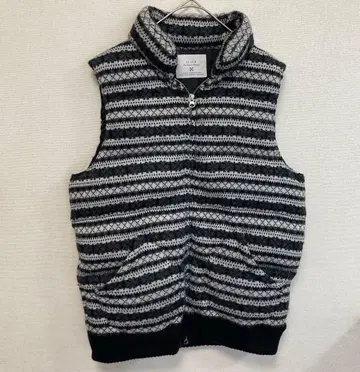 SLICK 집업 니트 다운 베스트