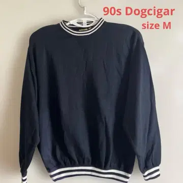 90s Dogcigar 링거 스웨트 셔츠 박스 M 속기모