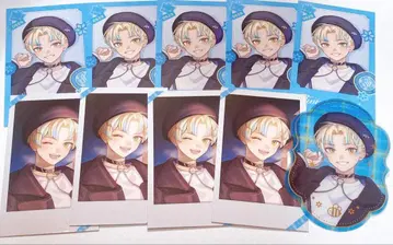 니지산지 히바치 마나 윈터 데이트 폴라로이드풍 카드 특전 클리어 스티커