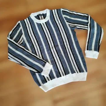 스트라이프 니트 스웨터 M