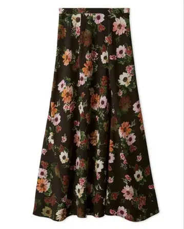 플로럴 프린트 플레어 스커트 M/L