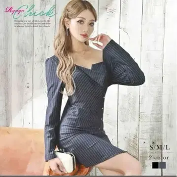 스트라이프 패턴 오프숄더 타이트 드레스 [ 익명 배송 ]