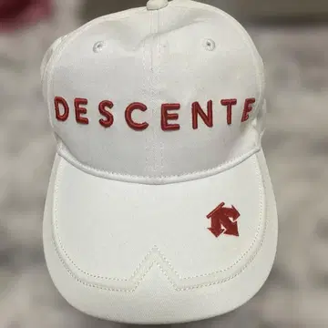 DESCENTE 골프 캡 화이트
