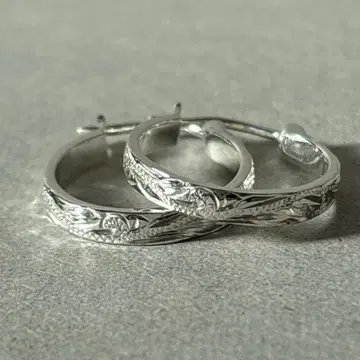 하와이안 주얼리 실버 925 후프 귀걸이