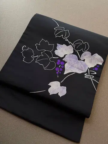 나고야 오비 시오제 포도 블랙 베이스