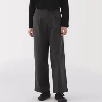 [무인양품] 여성 무라시 치노 턱 와이드 팬츠 긴 인심 여성