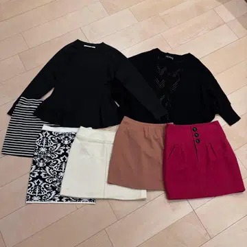 여성용 미니 스커트 새상품급 묶음 판매 S~F 사이즈