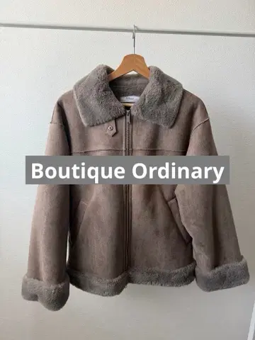 무스탕 코트 베이지 Boutique Ordinary