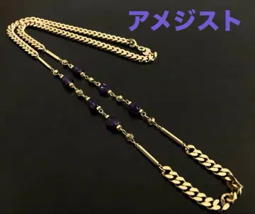 자수정 롱 목걸이