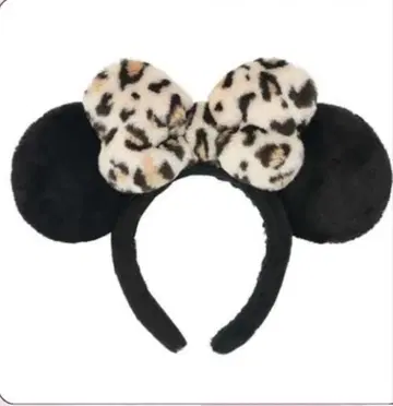 레오파드 무늬 미키 귀 머리띠