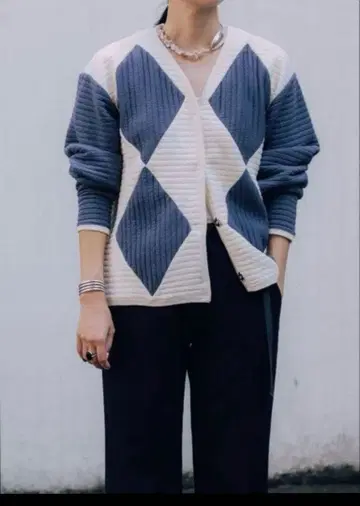 jonnlynx quilt border argyle cardigan