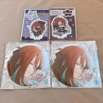 닐아드 정자 보라색 아크릴 스탠드 100mm 캔뱃지