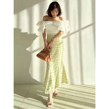 eimy istoire 트위드 머메이드 스커트