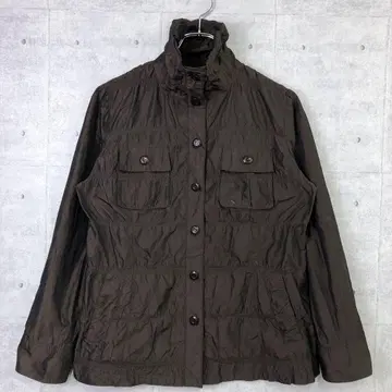 레트로 구제 의류 루즈핏 메니 포켓 스탠드 카라 밀리터리 자켓