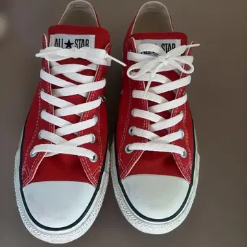 컨버스 올스타 레드 스니커즈 25.5