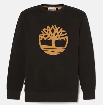 블랙 트리 로고 크루넥 맨투맨