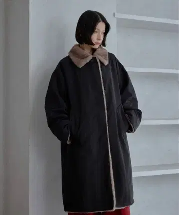 FASHIRU 소프트 퍼 롱 코트 새상품 택 포함 미사용