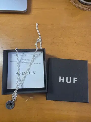 HUF 실버 체인 목걸이