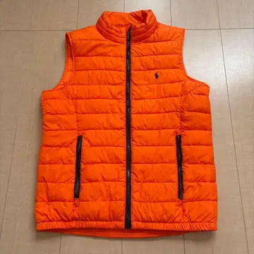 랄프 로렌 다운 베스트 오렌지