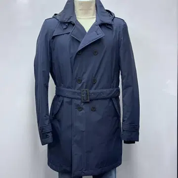 HERNO 라미나 구스 다운 트렌치코트 네이비