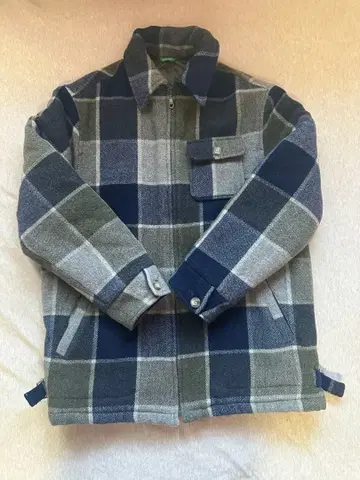 90s 베네통 플란넬 셔츠 패턴 자켓