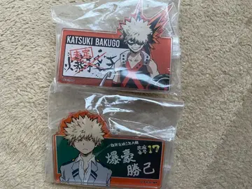 바쿠고 카츠키 아크릴 명찰 배지 2세트