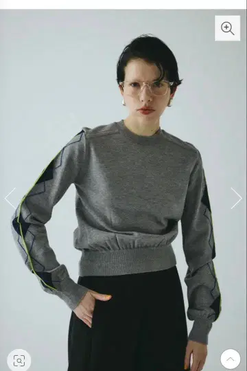 새상품 해린도트 Neon argyle knit tops