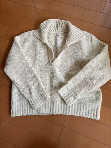 babaco 아이보리 니트 스웨터 V넥