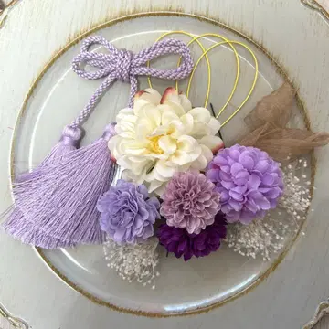 성인식 졸업식 시치고산 사전 촬영 머리 장식