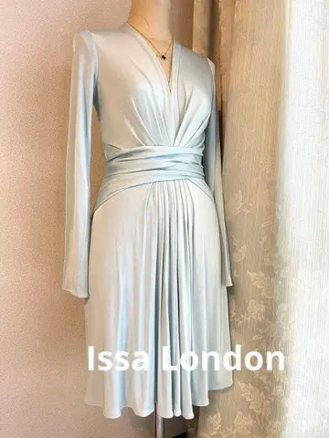 Issa London 아이스 블루 카슈쿨 원피스 드레스