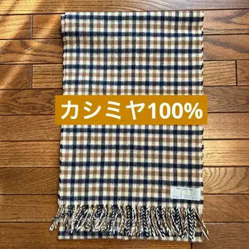 아쿠아 스큐텀 캐시미어 100% 체크 머플러