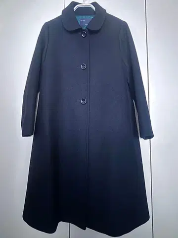 IENA 둥근 카라 A라인 울 코트 블랙