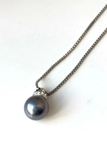 [새상품급] 그레이 펄 목걸이