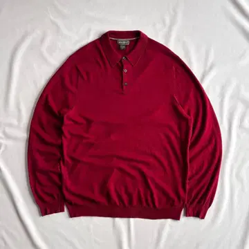 00s Eddie Bauer co x cashmere knit polo