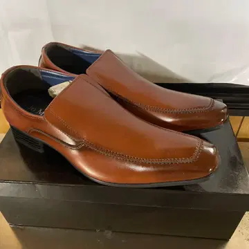 일본제 천연 가죽 브라운 비즈니스 슈즈 26.0cm