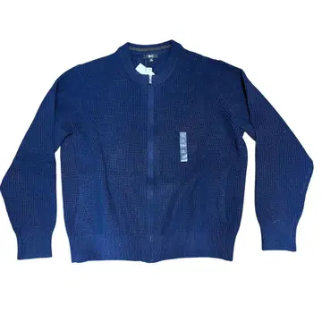 유니클로C 크루넥 풀 집업 가디건 XL 사이즈 네이비 새상품