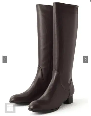 GRL 청키힐 롱 부츠 브라운 zr801 23.0