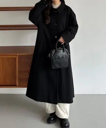 스텐카라 코트 코트 코쿤 슬리브 스텐카라 롱 코트