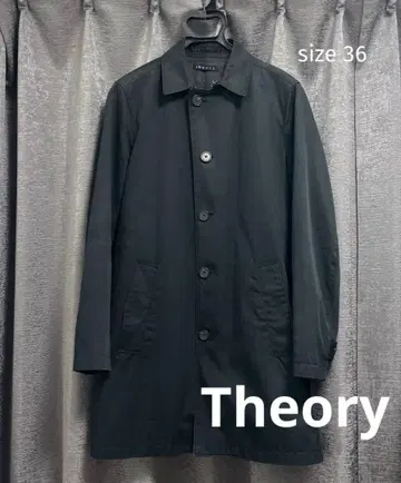 띠어리 남성용 코튼 하프 코트 벨트 포함 네이비 사이즈 36