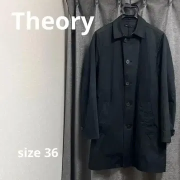 띠어리 남성용 코튼 하프 코트 벨트 포함 네이비 사이즈 36