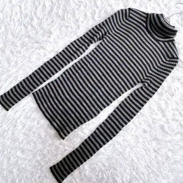 UNTITLED 언타이틀(0) 긴팔 T셔츠 보더 터틀넥