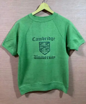 80s 빈티지 반팔 맨투맨 Sears 케임브리지 대학