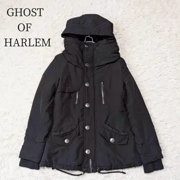 GHOST OF HARLEM 헤이세이 갸루 Y2K 다운 패딩 자켓 블랙