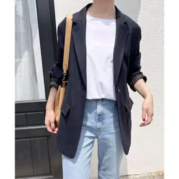 Spick & Span 울 카르제 롱 자켓 네이비 38