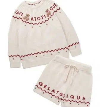 gelatopiqueHOLIDAY 노르딕 풀오버 숏팬츠 세트